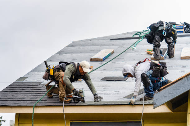 Professional Gutter Installation technician working in Peckville, PA